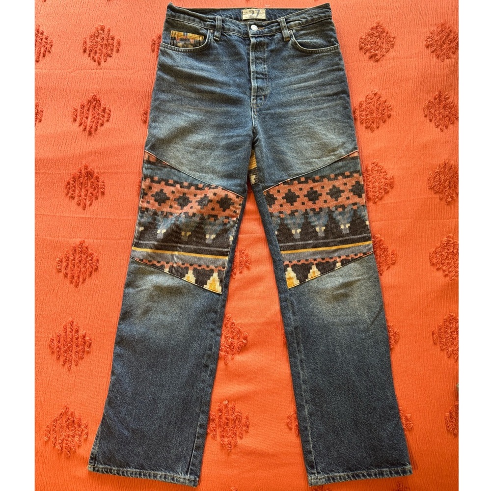 Free People We The Free Patterned Denim Jeans